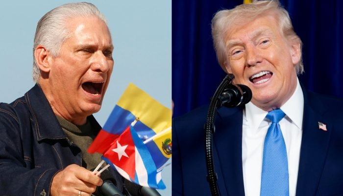 O ditador de Cuba, Miguel Díaz-Canel, e o presidente dos EUA, Donald Trump: Havana pode ser o pr...