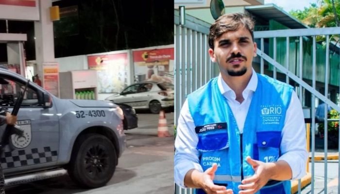 Carro do secretário João Pires ficou danificado após colisão em posto de combustíveis durant...