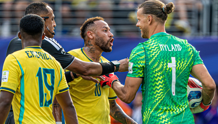 Neymar, durante a partida entre Brasil e Noruega, pelas oitavas de final da Copa do Mundo DANILO ...