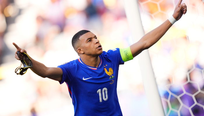 Jogador da Seleção da França Kylian Mbappé em partida pela Eurocopa . FABIO FERRARI/DIA ESPOR...